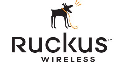 Logotipo de Ruckus Wireless, conectividad robusta para redes inalámbricas para empresas del sector industrial y hotelero.