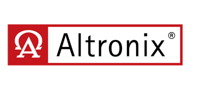 Logotipo de Altronix, sistemas de energía profesional para la venta e instalación de cámaras de seguridad industriales.